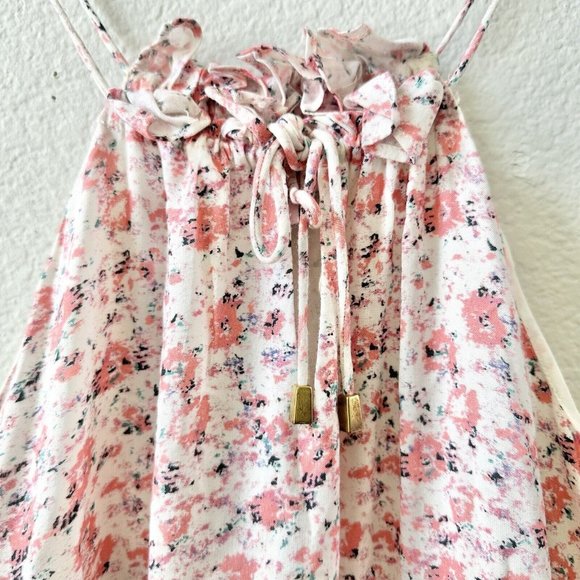 $177 Kos Resort Multi Floral Tiered Halter dress Size Small - Picture 5 of 12